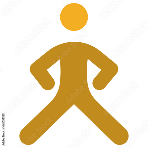 stretching flat icon
