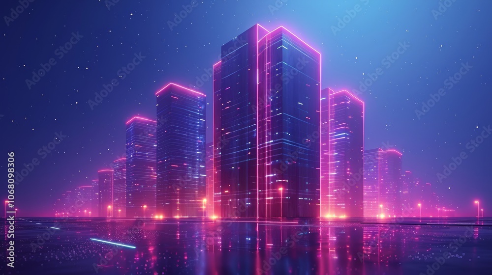 Smart building concept design for city illustration. Graphic concept for your design Smart building concept design for city illustration. Graphic concept for your design