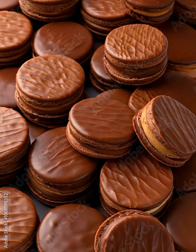 Alfajores de chocolate  photo