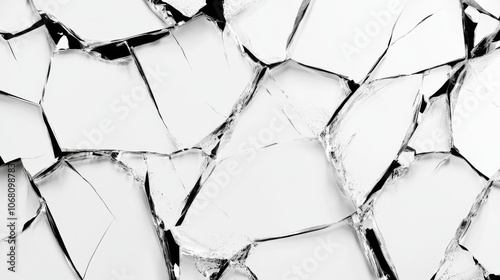 Shattered transparent glass texture in for Adobe Stock.