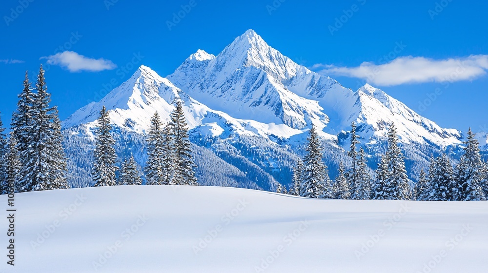 Snowy Winter Scene of Mount Antelao Snowy Winter Scene of Mount Antelao