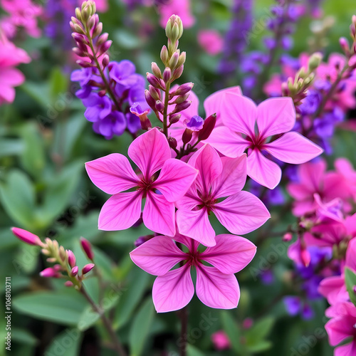 Pink and purple flowers