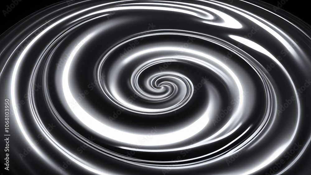 Whirling liquid platinum surface glowing with a soft internal light transitioning from dark to light, Ai Generated Whirling liquid platinum surface glowing with a soft internal light transitioning from dark to light, Ai Generated