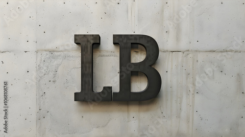 Representation of 'LB' Abbreviation and '600' Figure in a Minimalist Design