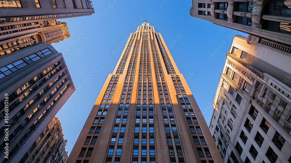 Obraz premium high rise building sky background