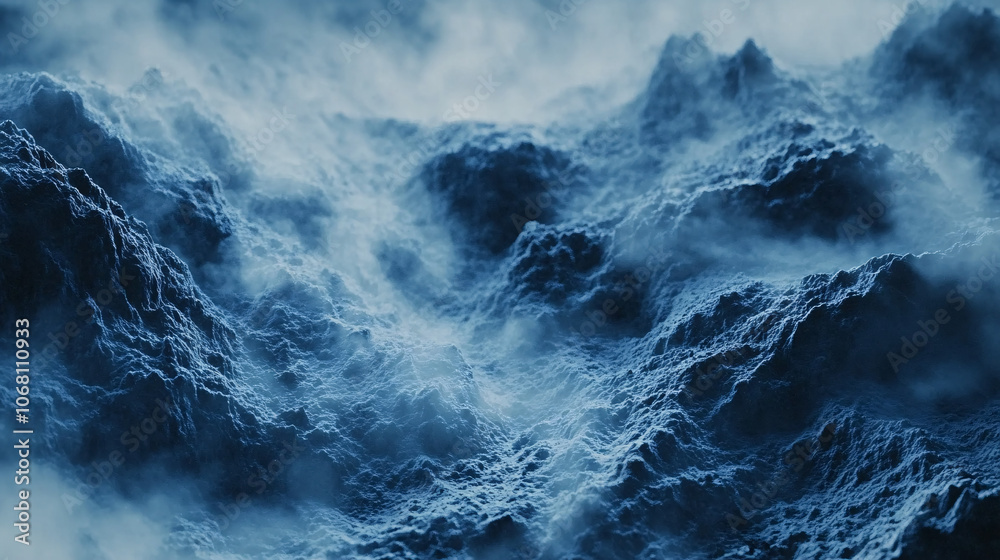 abstract blue foggy mountain landscape abstract blue foggy mountain landscape