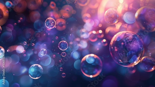 Vibrant abstract colorful bubbles background designed to inspire creativity and evoke a sense of joy.