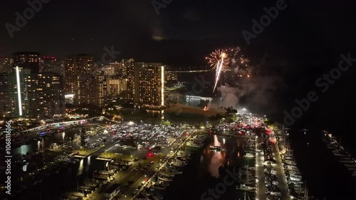 Drone filming Ala Moana fireworks photo