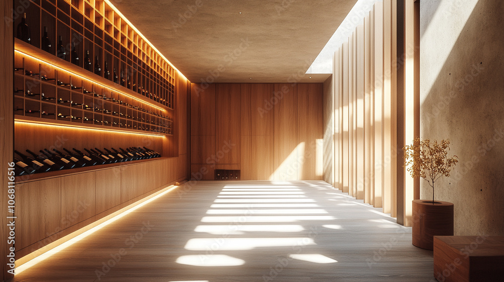 row of sleek, modern wine racks with assorted wine bottles neatly organized, symbolizing sophistication, luxury, and refined taste. This arrangement reflects elegance and an appreciation for fine wine row of sleek, modern wine racks with assorted wine bottles neatly organized, symbolizing sophistication, luxury, and refined taste. This arrangement reflects elegance and an appreciation for fine wine