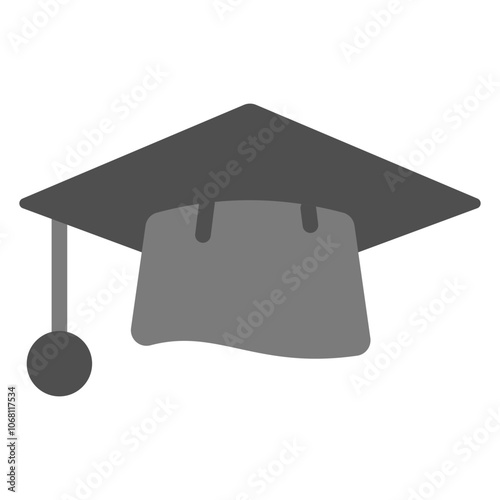 mortar board flat icon