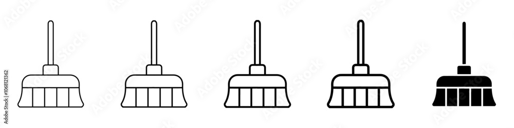 broom icon Simple outline illustration broom icon Simple outline illustration