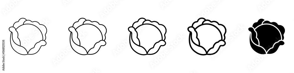 cabbage icon Simple outline illustration cabbage icon Simple outline illustration