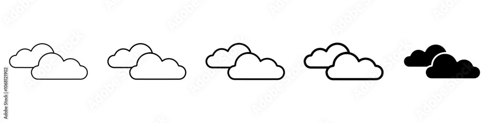 cloud icon Simple outline illustration cloud icon Simple outline illustration