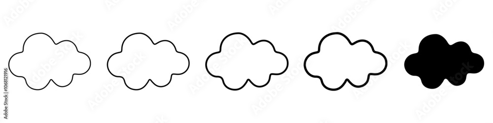 cloud icon Simple outline illustration cloud icon Simple outline illustration