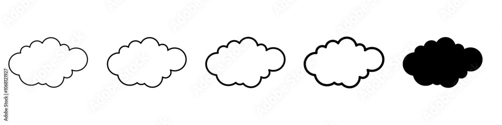 cloud icon Simple outline illustration cloud icon Simple outline illustration