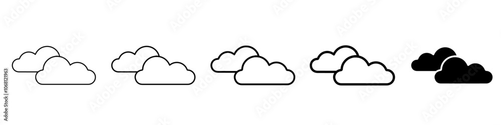 clouds icon Simple outline illustration clouds icon Simple outline illustration