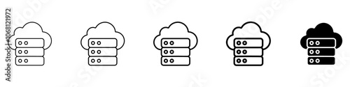 cloud server icon Simple outline illustration