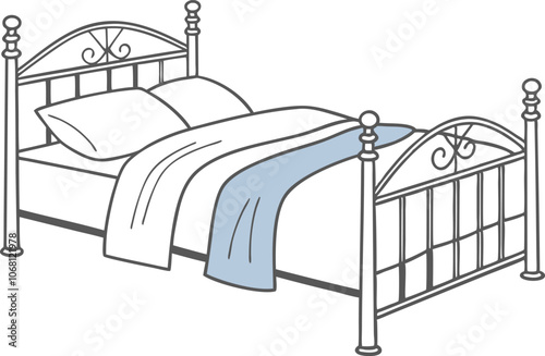 illustration of a bedroom.