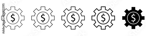 cost optimization icon Simple outline illustration