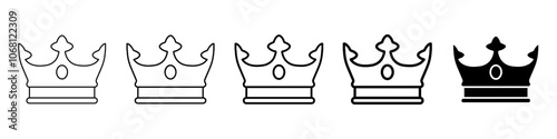 crown icon Simple outline illustration