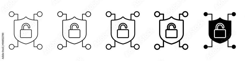 cyber security icon Simple outline illustration cyber security icon Simple outline illustration