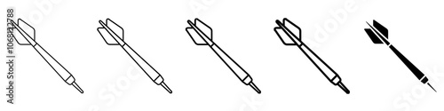 dart icon Simple outline illustration