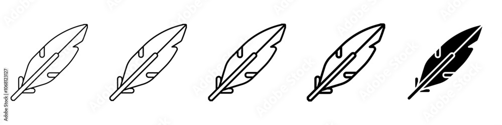 feather icon Simple outline illustration feather icon Simple outline illustration