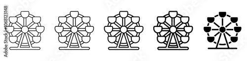 ferrris wheel icon Simple outline illustration