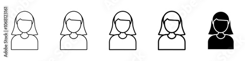 female icon Simple outline illustration