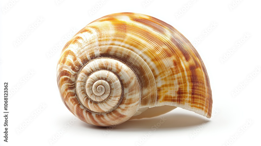 Close up of ocean shell isolated on white background Close up of ocean shell isolated on white background