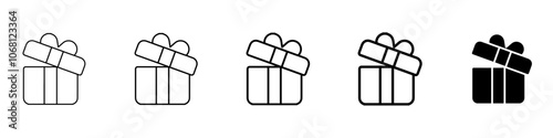 gift icon Simple outline illustration