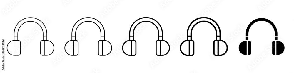 headphone icon Simple outline illustration headphone icon Simple outline illustration