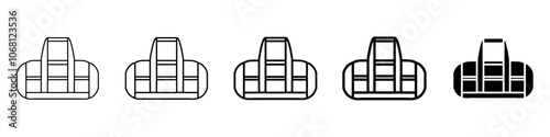 gym bag icon Simple outline illustration