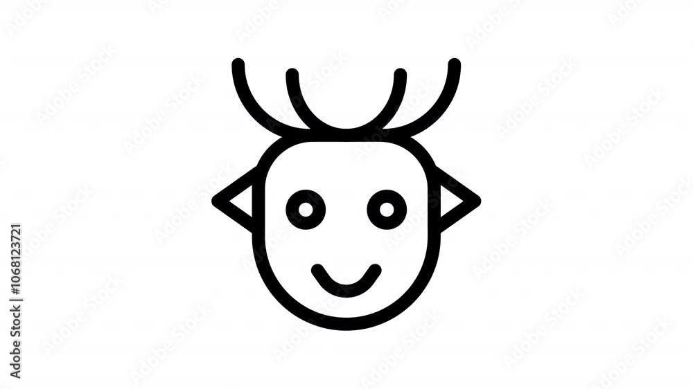 Reindeer animation icon Reindeer animation icon