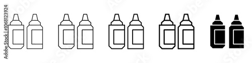 ketchup icon Simple outline illustration