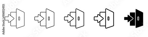 login icon Simple outline illustration