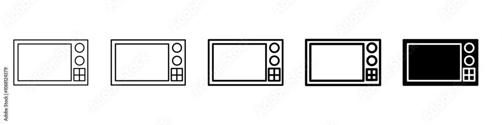mocrowave icon Simple outline illustration