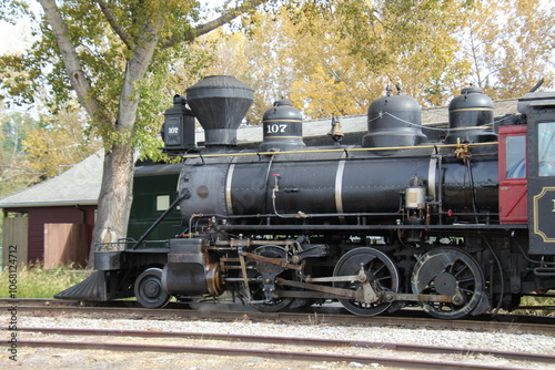 old steam locomotive, Fort Edmonton Park, Edmonton, Alberta