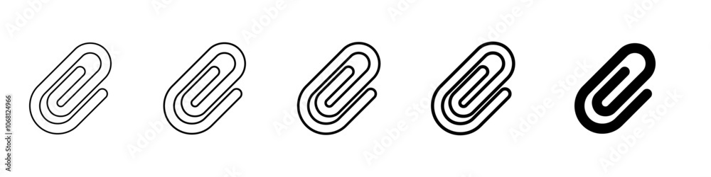 paperclip icon Simple outline illustration paperclip icon Simple outline illustration