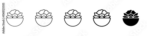 salad icon Simple outline illustration