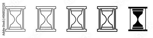 sand clock icon Simple outline illustration