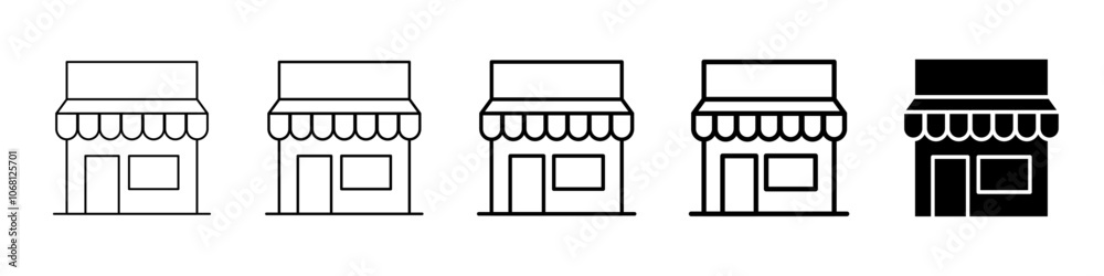shop icon Simple outline illustration shop icon Simple outline illustration