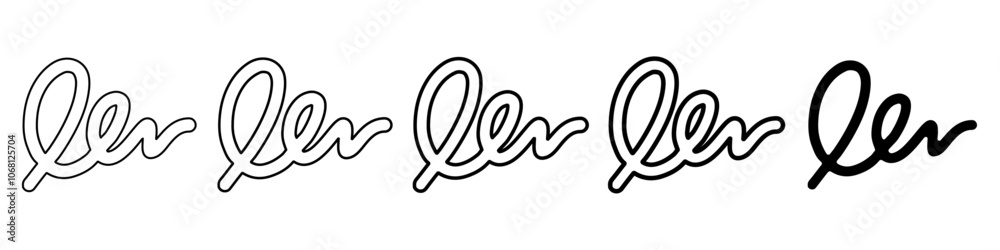 signature icon Simple outline illustration signature icon Simple outline illustration