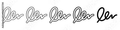 signature icon Simple outline illustration