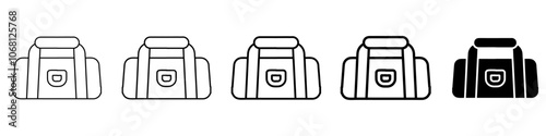 sport bag icon Simple outline illustration