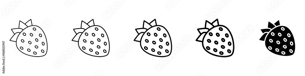 strawberry icon Simple outline illustration strawberry icon Simple outline illustration
