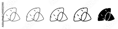 sweet potato icon Simple outline illustration