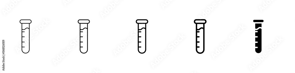 test tube icon Simple outline illustration test tube icon Simple outline illustration