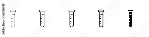 test tube icon Simple outline illustration