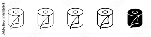 tissue roll icon Simple outline illustration